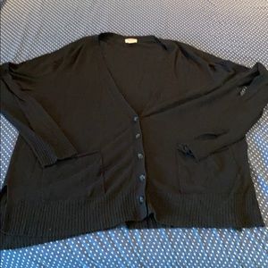Black button up sweater